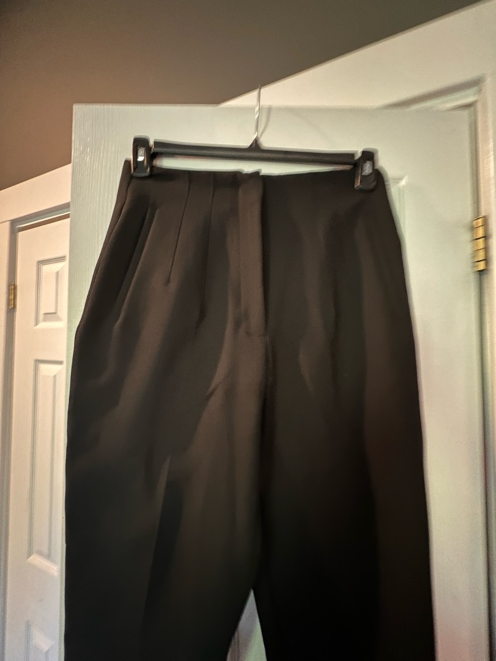 Zara Black High-Waist Tailored Trousers